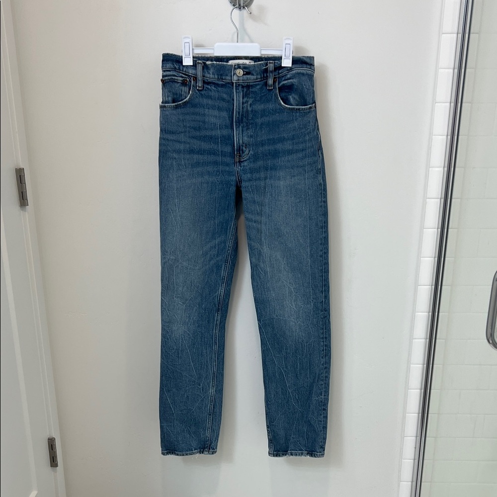 Abercrombie & Fitch Medium Blue Straight Leg Jeans